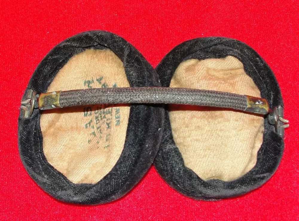 Victorian Antique Black Velvet Ear Muffs Kleinert… - image 3