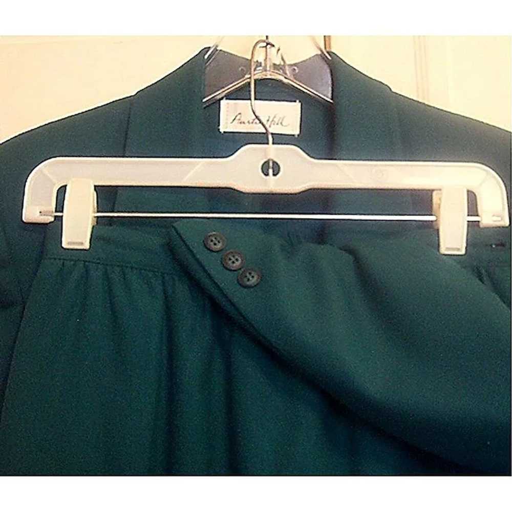 Vintage Austin Hill Green Wool Suit Jacket Skirt … - image 2