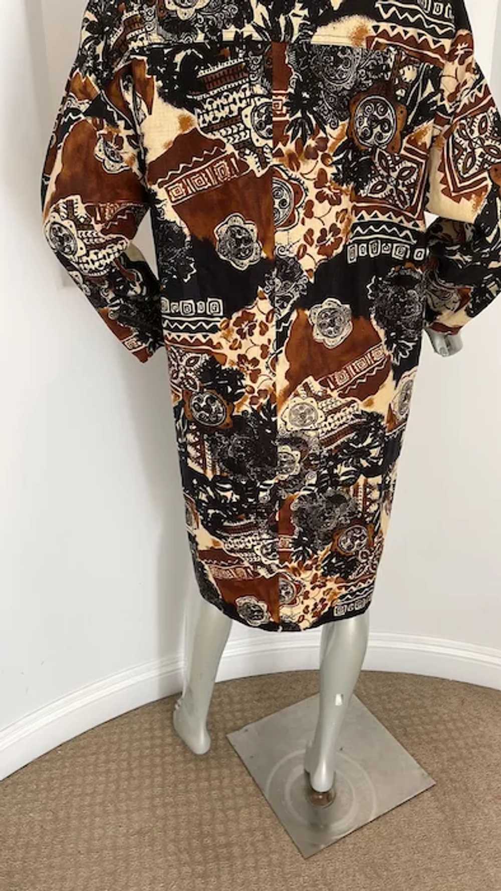 Vintage 1980’s I. Magnin  Printed Shirt Dress - image 7
