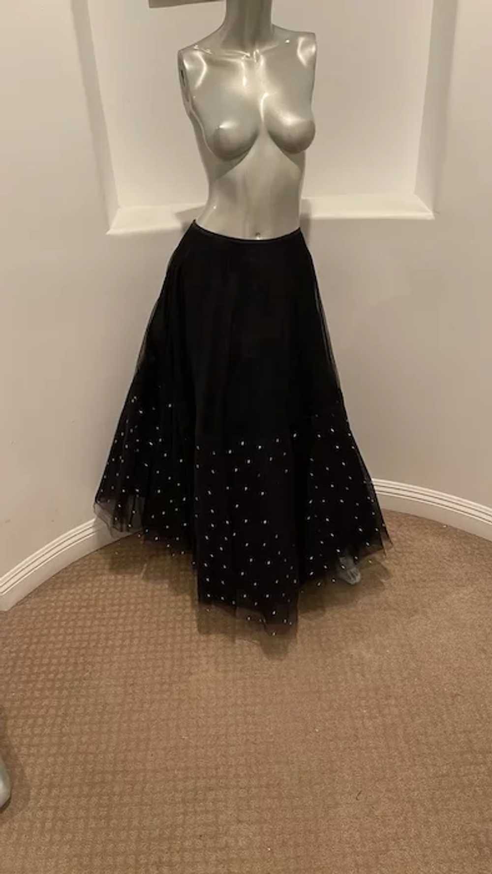 1980’s Jean Louis Scherrer Couture Black  Gown FR… - image 5