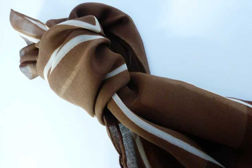 Vintage Halston Long Silk Chiffon Scarf - image 4