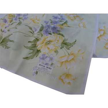 Hanae Mori Hand Painted Handkerchief Neckerchief - image 1