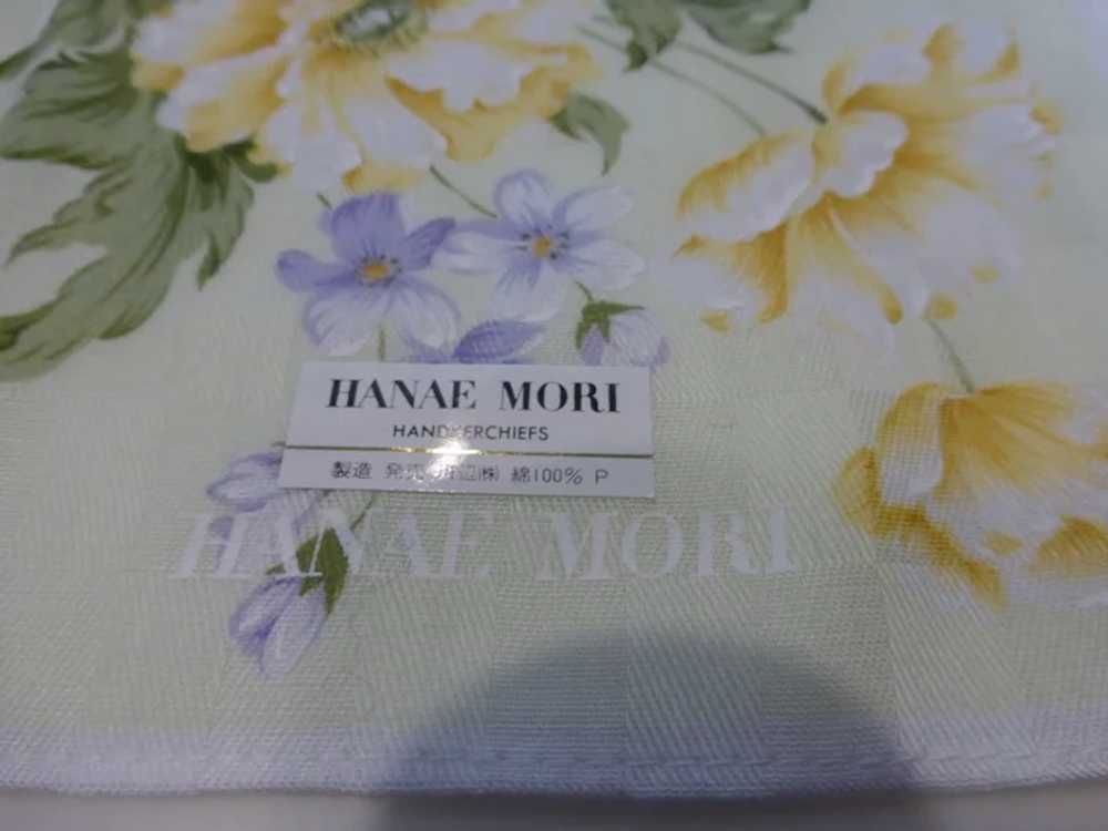 Hanae Mori Hand Painted Handkerchief Neckerchief - image 3