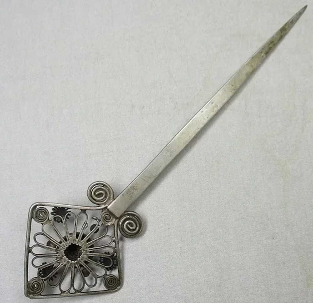 Chinese Vintage Silver Hatpin, Hairpin, Kanzashi … - image 8