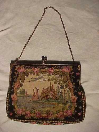 Pretty Little French Tapestry Bag - image 1