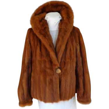 Muskrat Fur Jacket.  Bakelite Buttons.  For Craft… - image 1