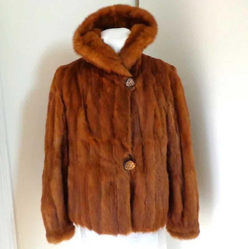 Muskrat Fur Jacket.  Bakelite Buttons.  For Craft… - image 3