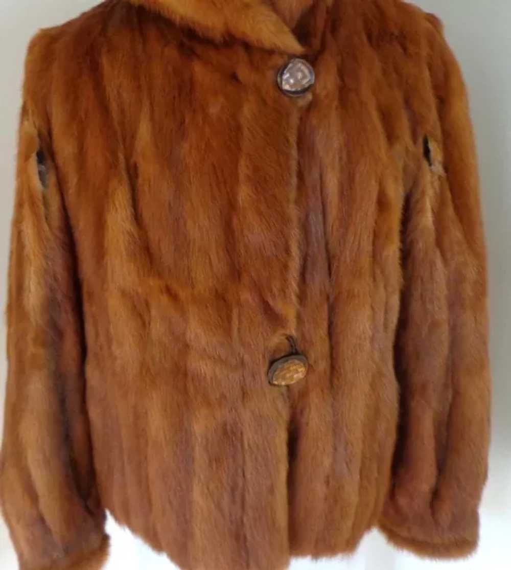 Muskrat Fur Jacket.  Bakelite Buttons.  For Craft… - image 6