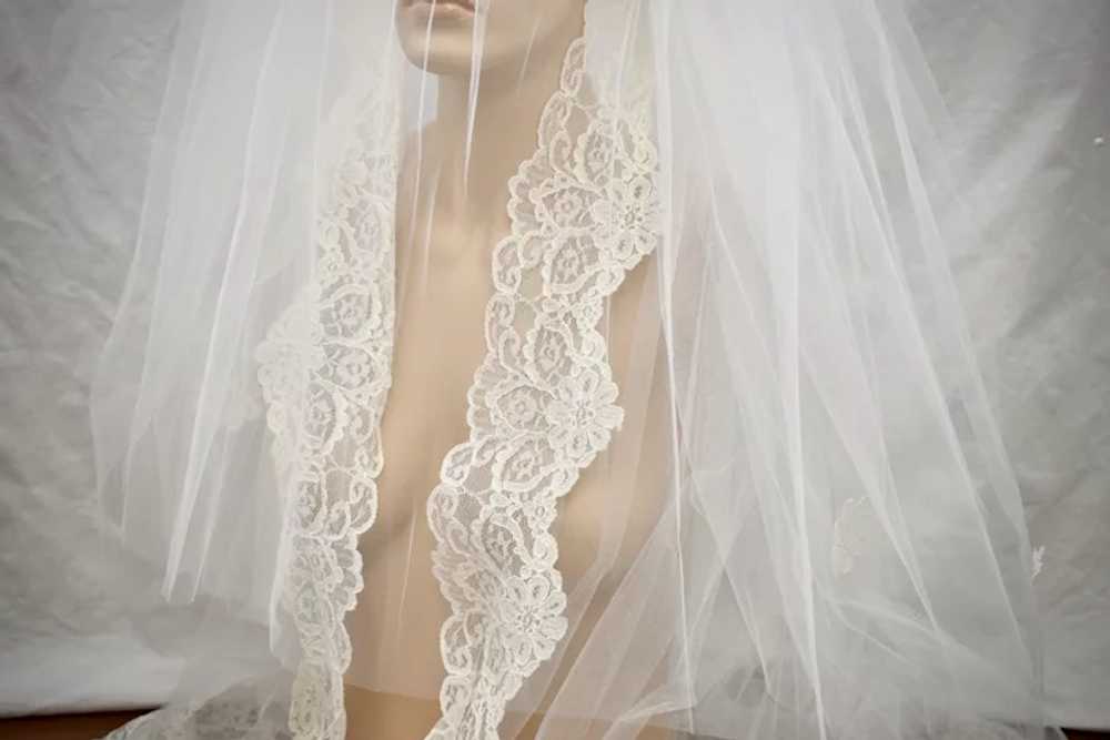 Extraordinary Art Deco Irish Lace & Faux White Pe… - image 4