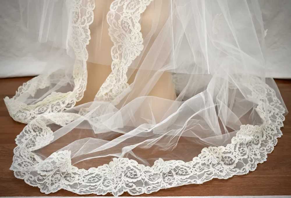 Extraordinary Art Deco Irish Lace & Faux White Pe… - image 5