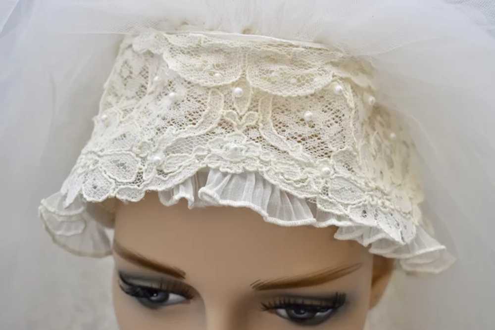 Extraordinary Art Deco Irish Lace & Faux White Pe… - image 9