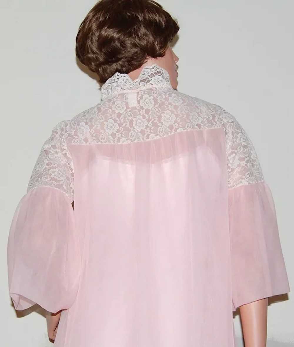 1950/60s Mary Barron ~ Long Pink Double Chiffon &… - image 6