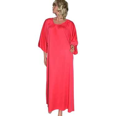 1970s Claire Haddad ~ Fuchsia Pink Nylon Maxi Hos… - image 1