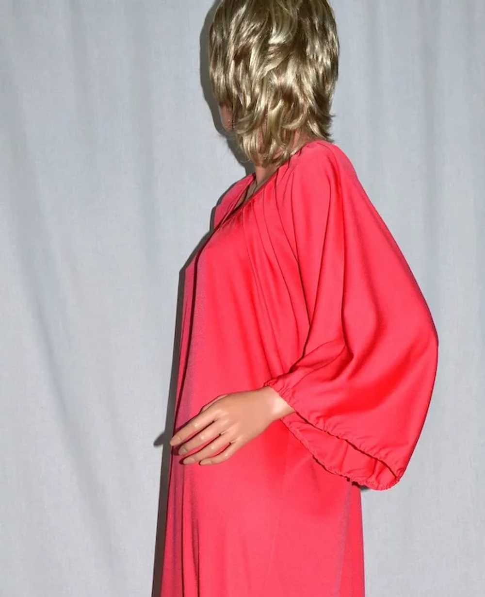 1970s Claire Haddad ~ Fuchsia Pink Nylon Maxi Hos… - image 2