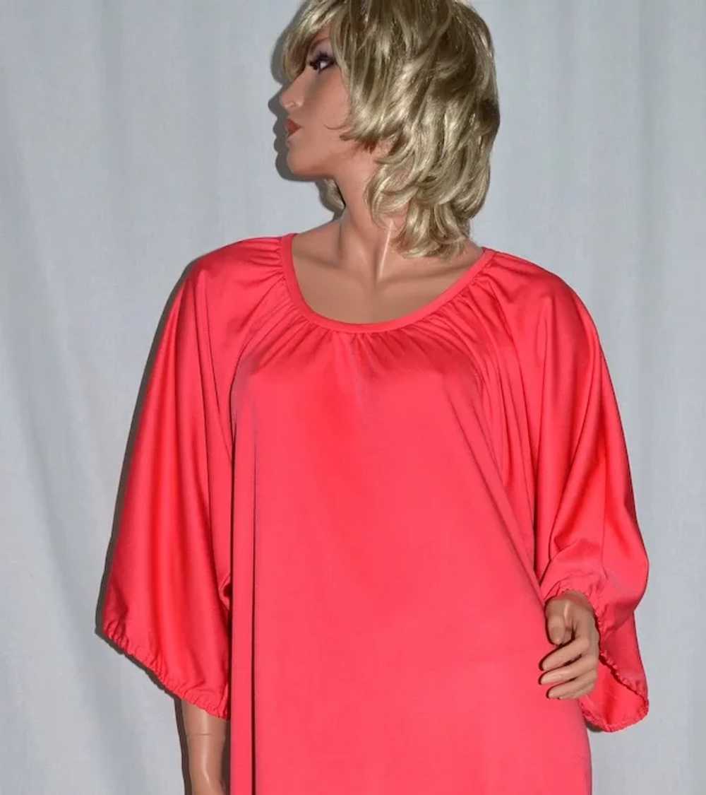 1970s Claire Haddad ~ Fuchsia Pink Nylon Maxi Hos… - image 3