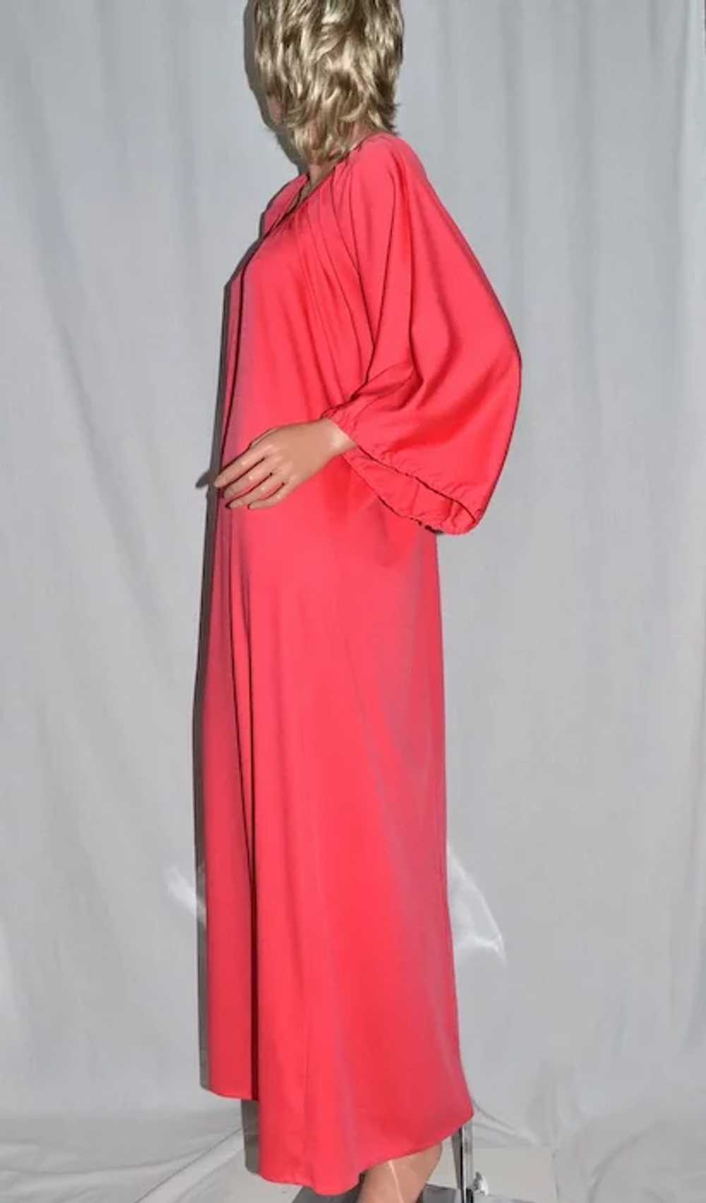 1970s Claire Haddad ~ Fuchsia Pink Nylon Maxi Hos… - image 5