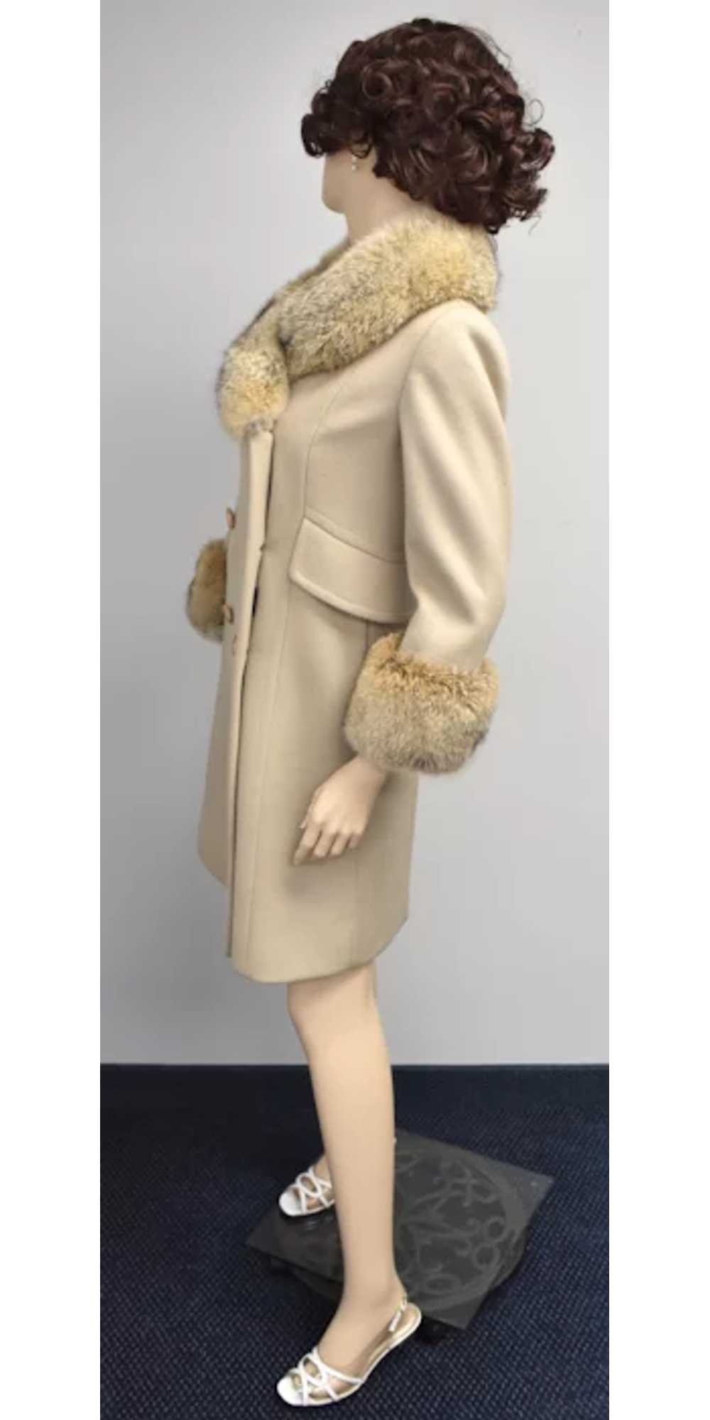 c1960s Sycamore Designer ILGWU Beige Tan Wool Fab… - image 5