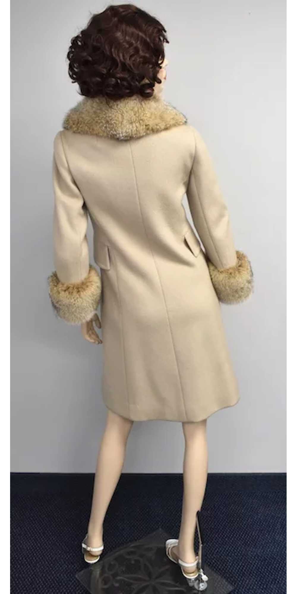 c1960s Sycamore Designer ILGWU Beige Tan Wool Fab… - image 6