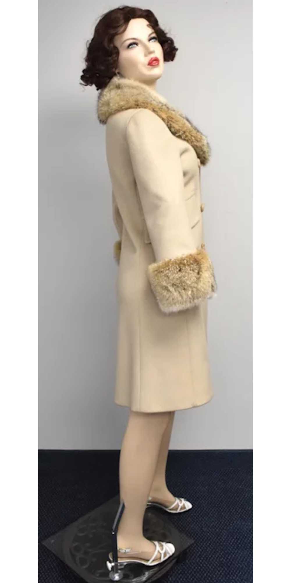 c1960s Sycamore Designer ILGWU Beige Tan Wool Fab… - image 7