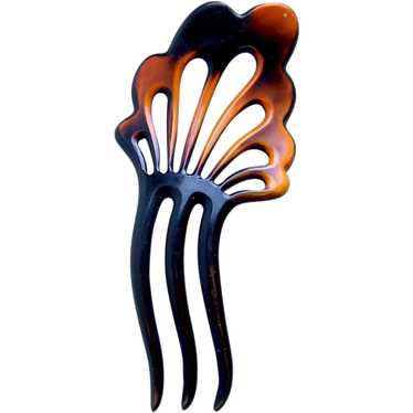 Art Deco celluloid hair comb Spanish hair accesso… - image 1