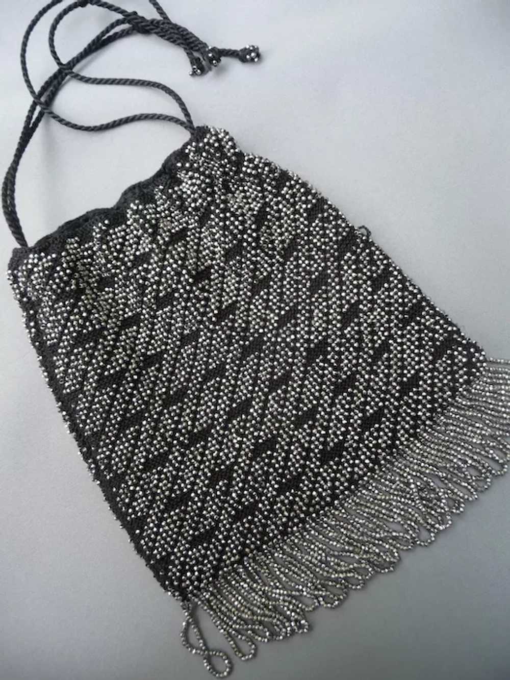 Vintage Cut Steel Beaded Purse. - image 3