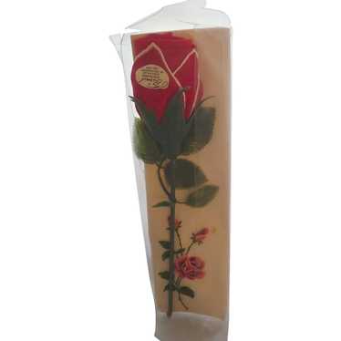 Valentine Figural Folded Red Rose Hanky Handkerchi