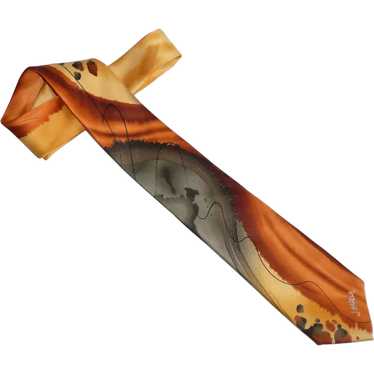 Garcia “Last Chance” Multi Colored Orange Tie - image 1