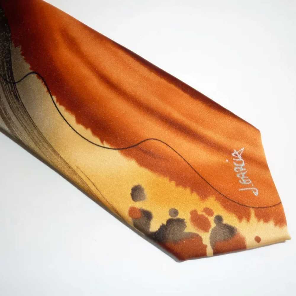 Garcia “Last Chance” Multi Colored Orange Tie - image 2