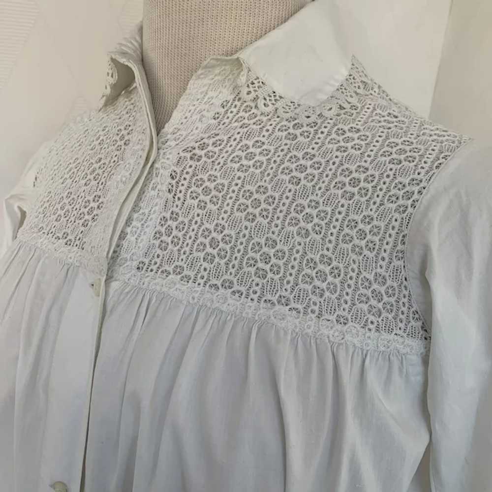 1920s German Lace Cotton Nightgown - image 8