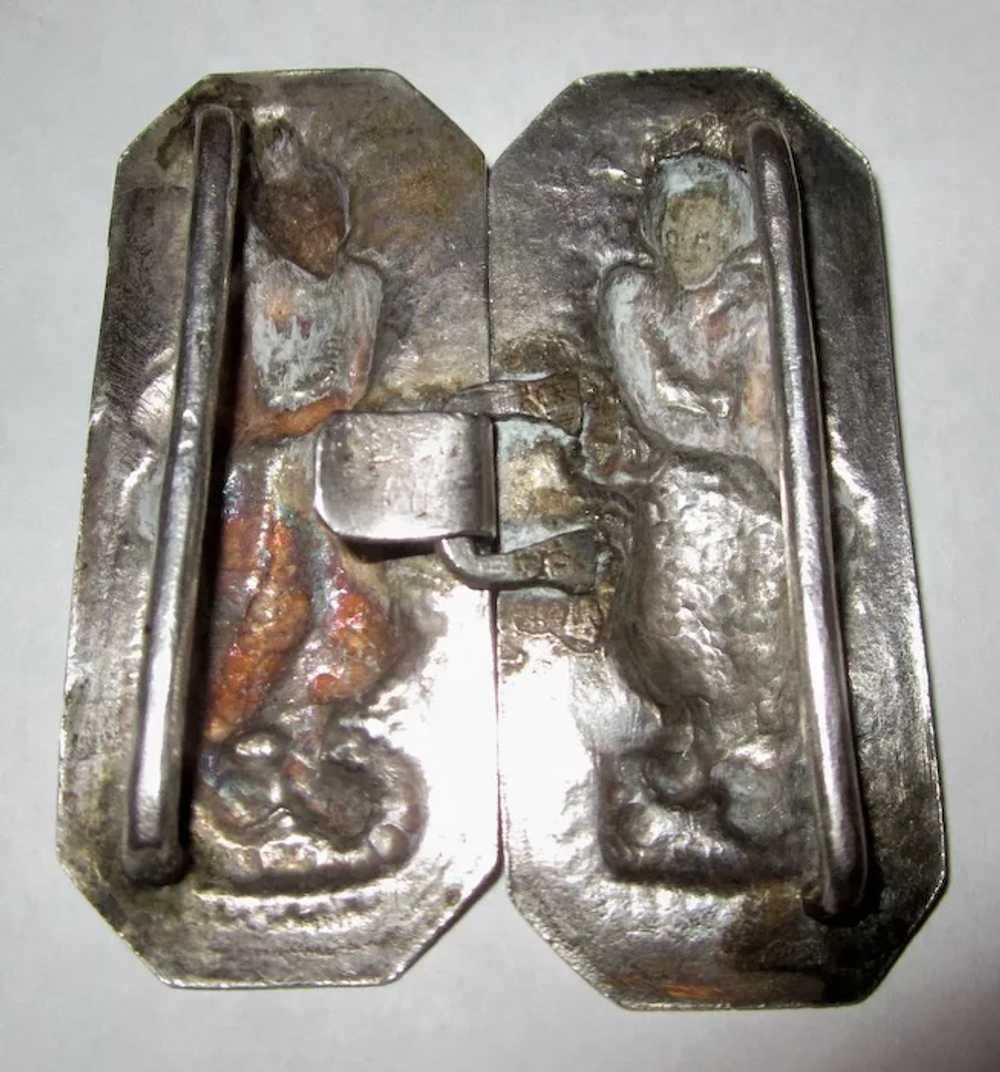 Asian Belt Buckle in Silver-Tone Metal - image 2