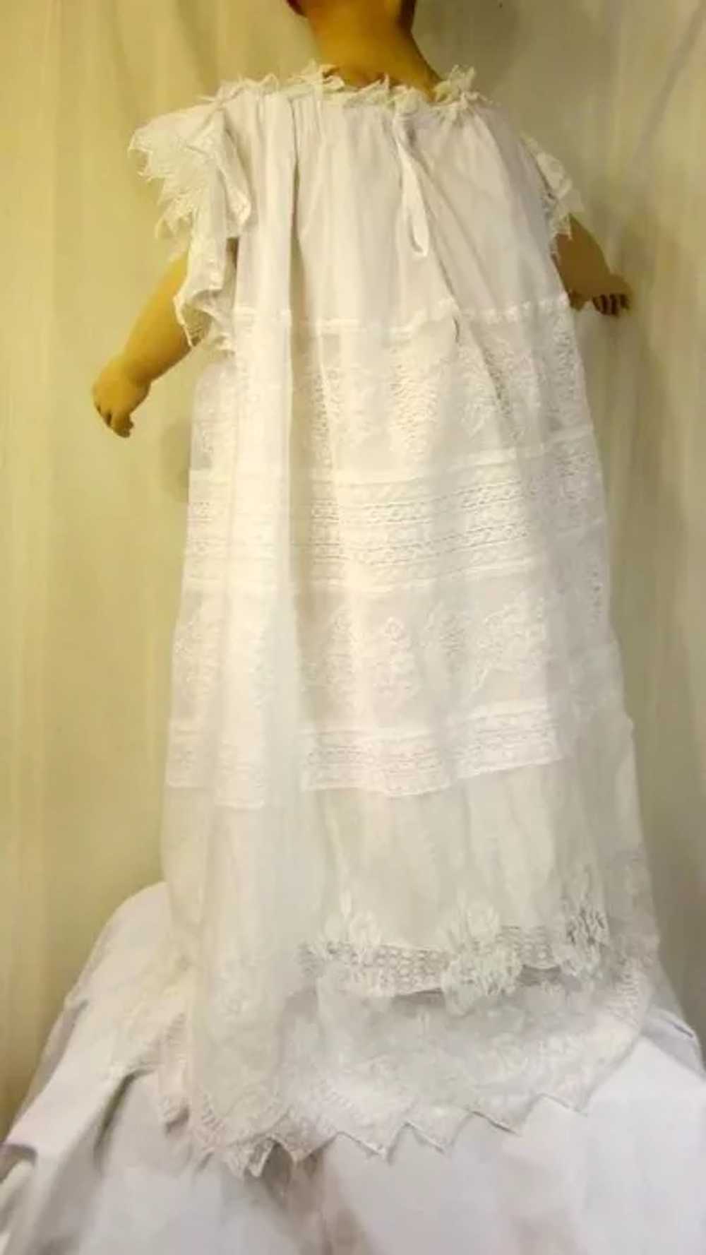 Breathtakingly Beautiful Child's Antique Lace Gown - image 3