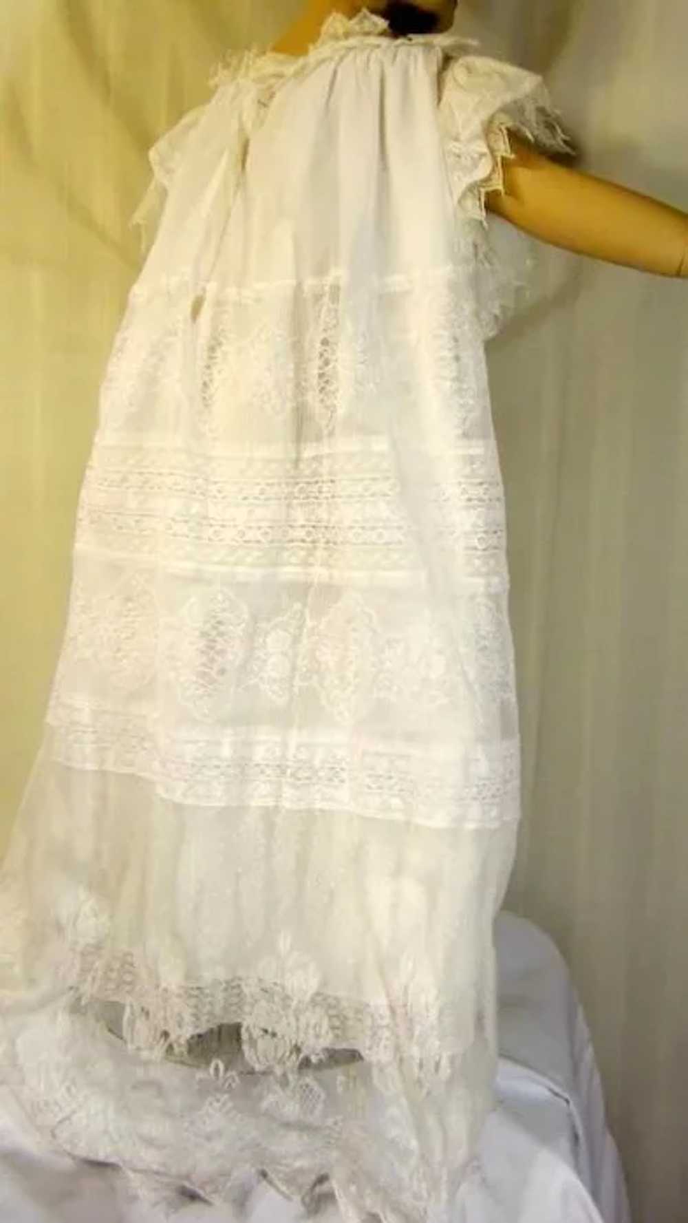 Breathtakingly Beautiful Child's Antique Lace Gown - image 5