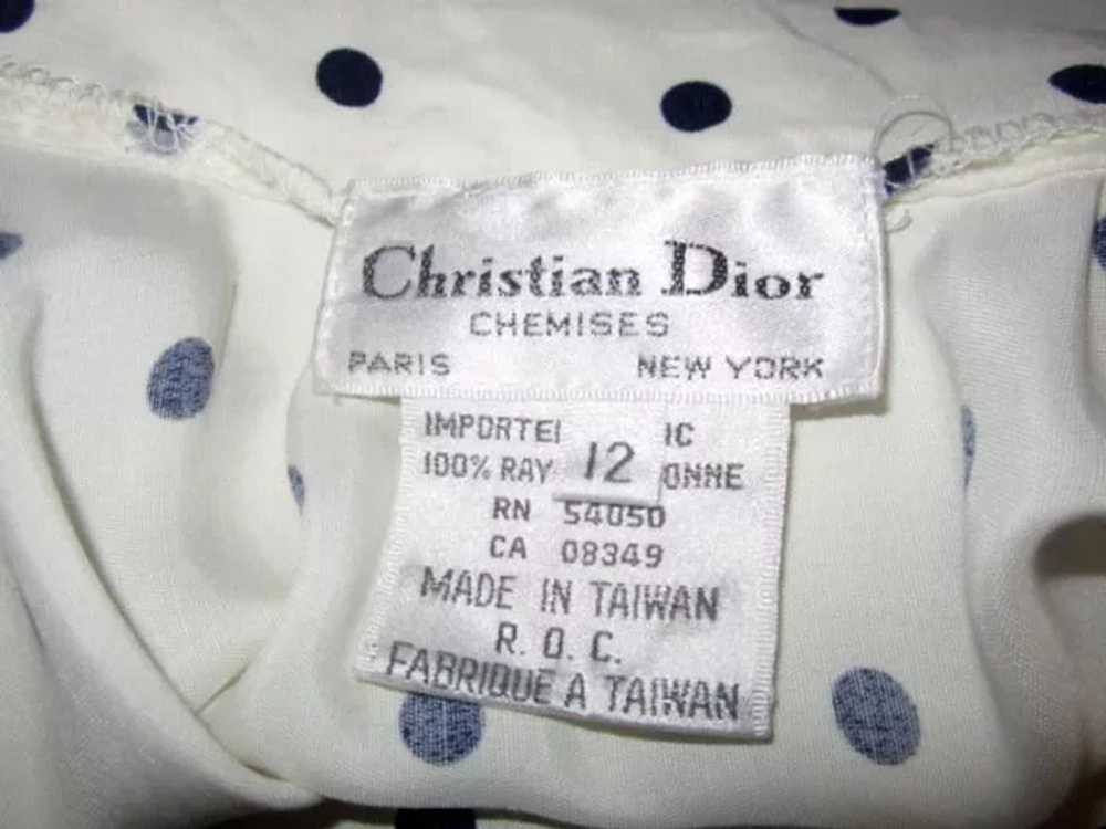 Christian Dior White and Black Polka Dotted Skirt - image 6