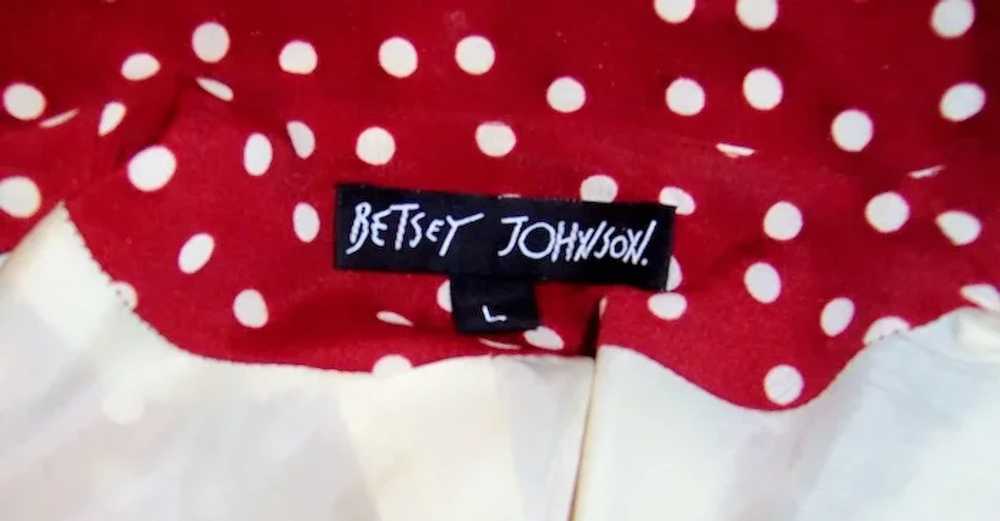 Betsey Johnson-Red and White Polka-Dotted Pant Su… - image 6