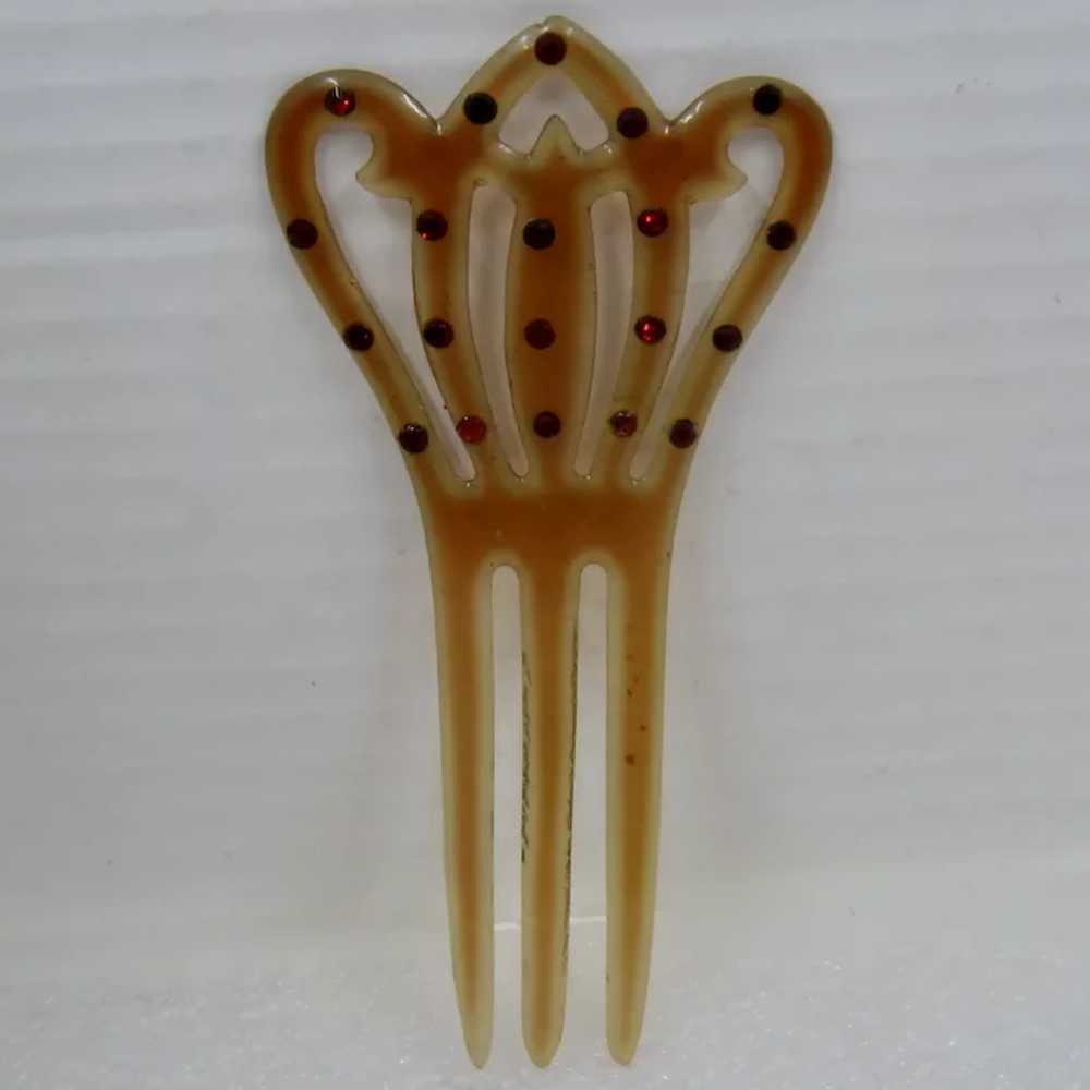 Collection 6 Vintage Celluloid Hair Combs 1920-30s - image 4