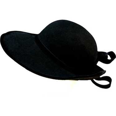 Dramatic MR. JOHN Wide Brimmed Black Felt Hat - image 1