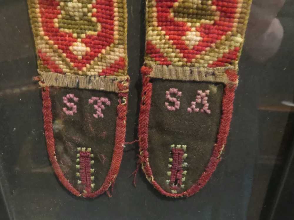 19th Century Embroidered Suspenders Framed - image 7