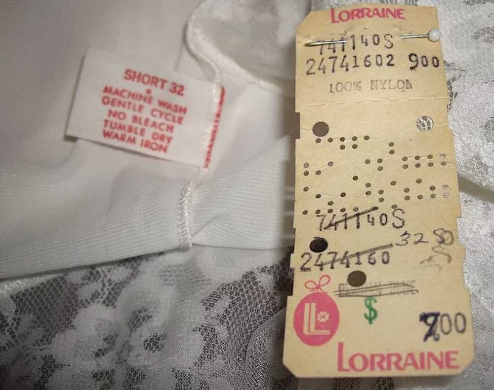 Vintage 1960 Lorraine White Full slip NEW NWT NOS… - image 6