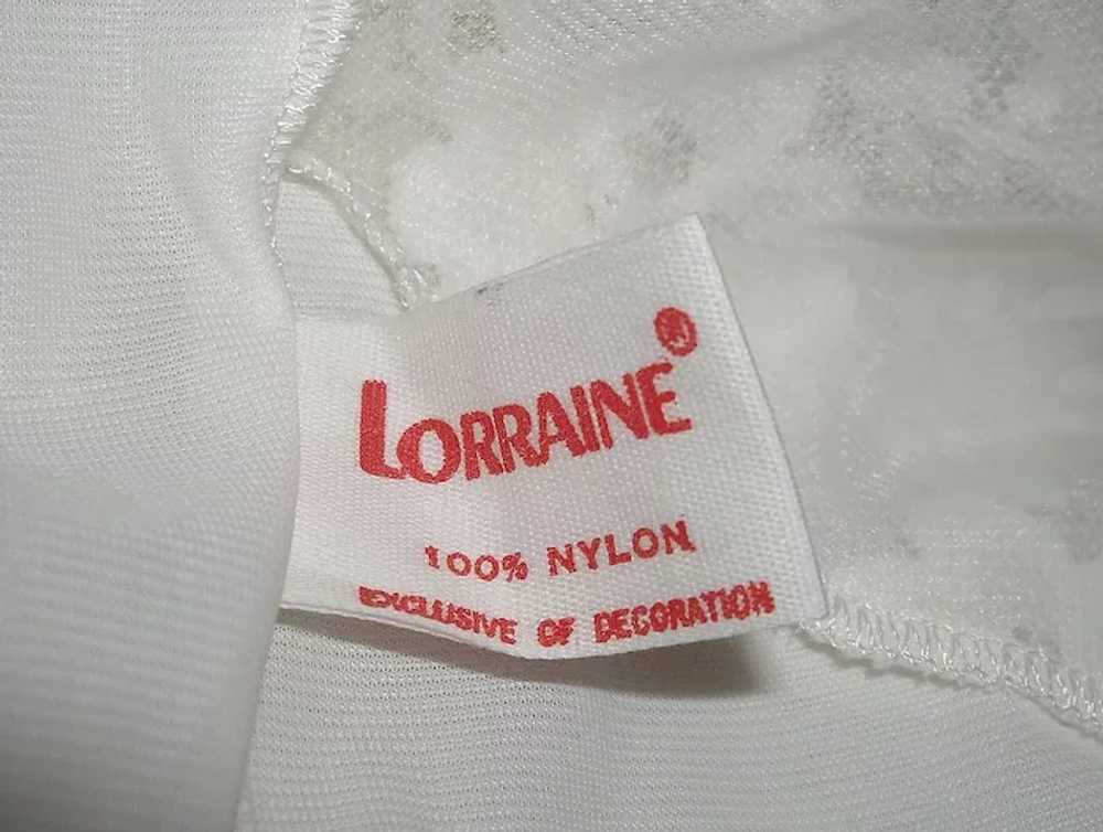 Vintage 1960 Lorraine White Full slip NEW NWT NOS… - image 7