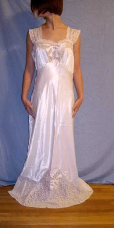 Vintage 1930 Godfried Rayon White Bridal Wedding N