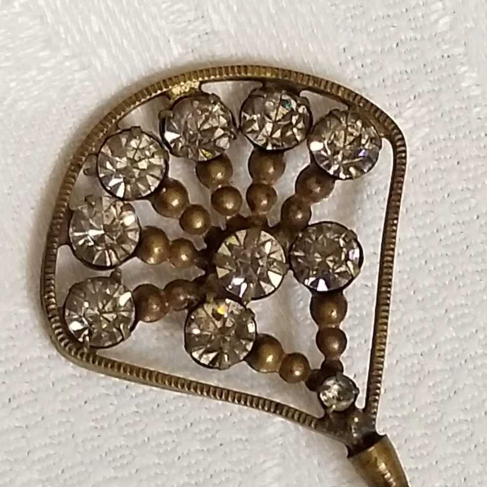 Vintage Fan-Shaped Hat Pin - image 6