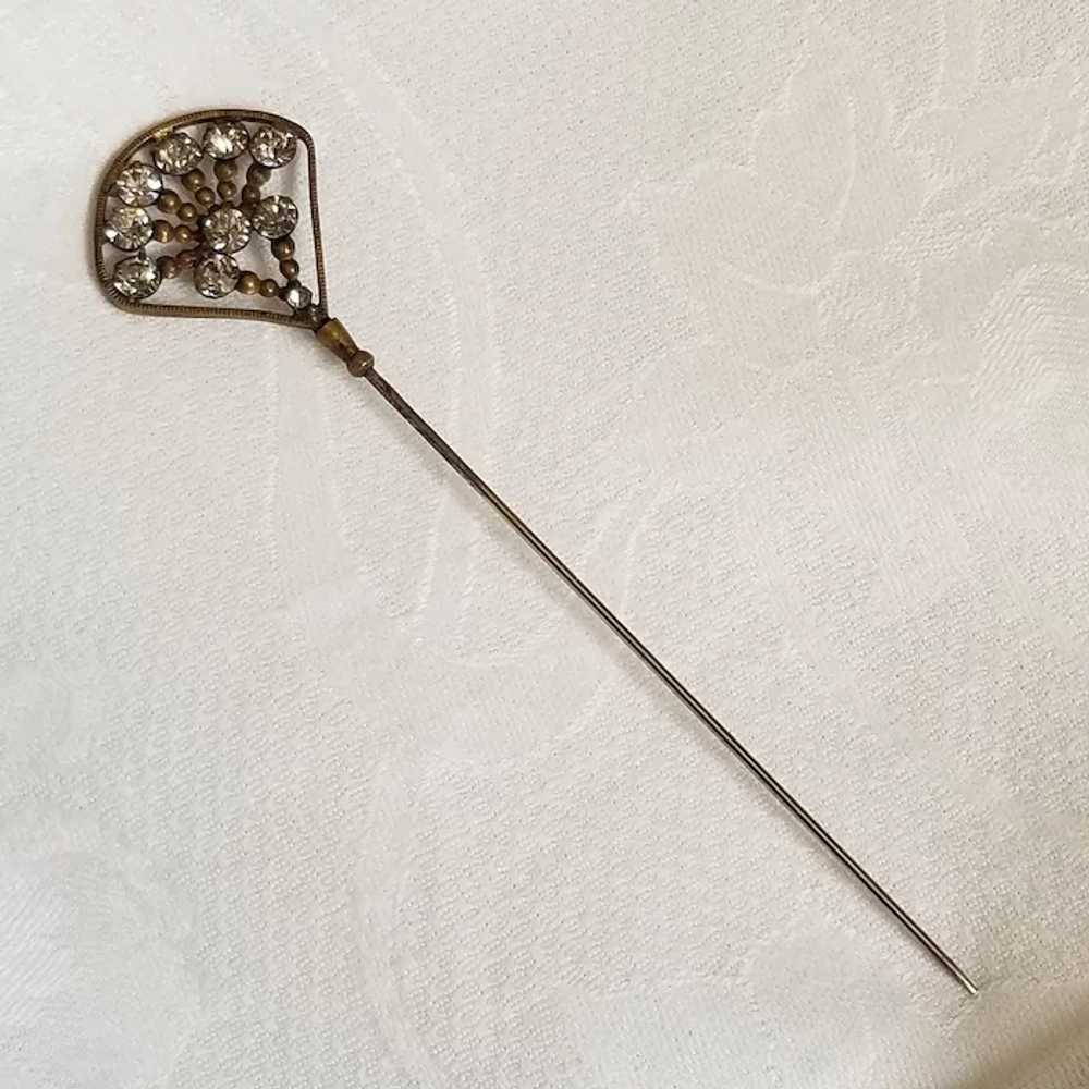 Vintage Fan-Shaped Hat Pin - image 7