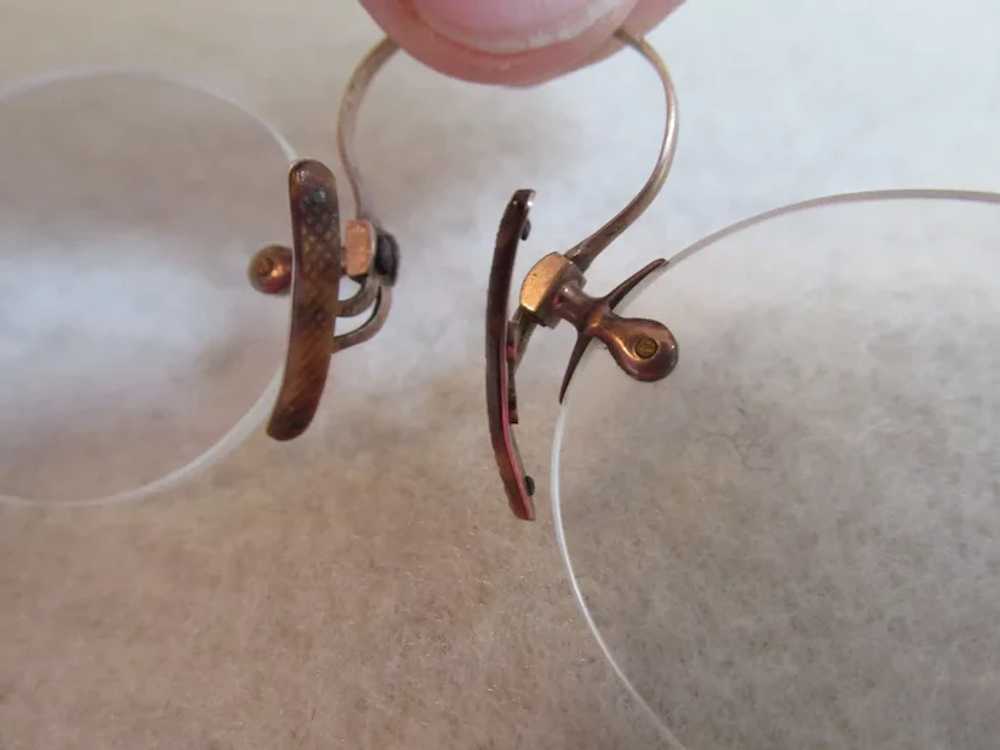 Antique Ladies Pince Nez Eyeglasses with Hairpin,… - image 5