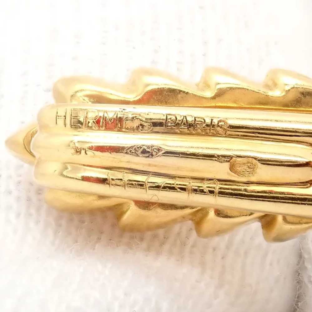Authentic! Rare Hermes 18k Yellow Gold Vintage Ti… - image 10