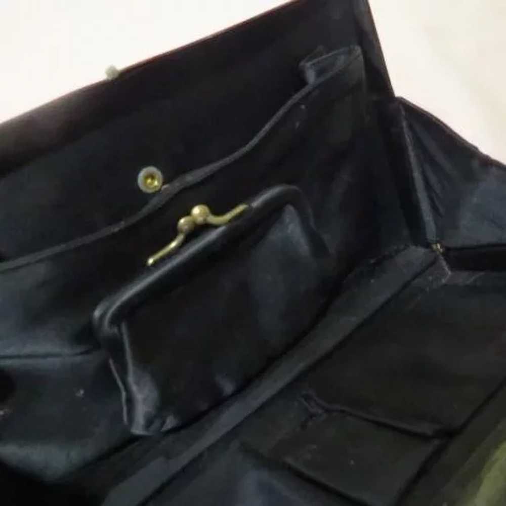 Embossed Brass Snap Close Clutch Handbag/purse - … - image 3