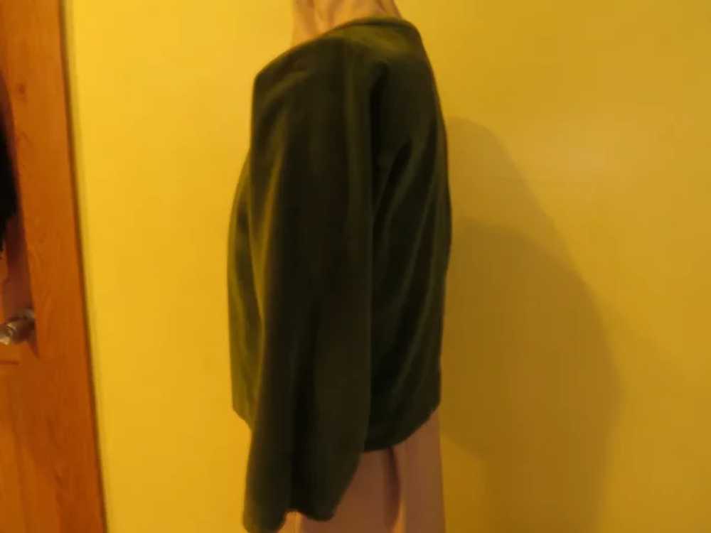 Short, Green Velvet Jacket - image 3