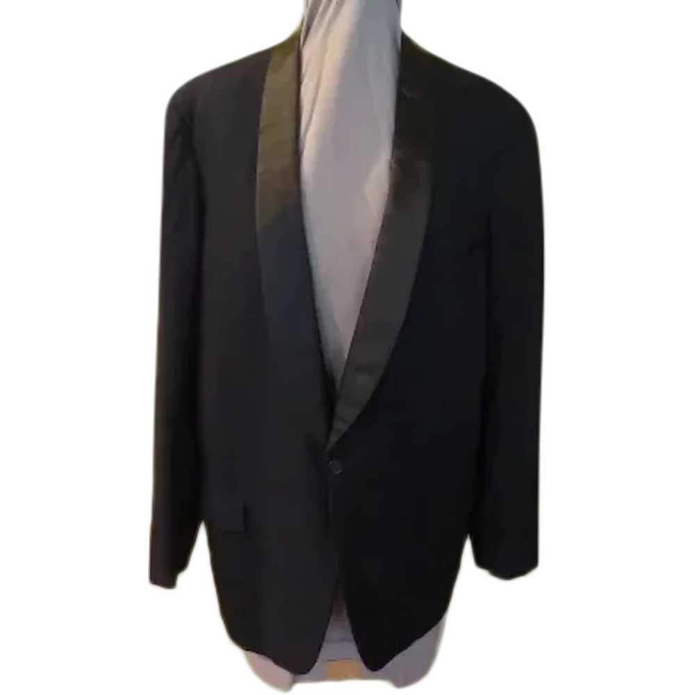 Skinny Satin Lapel Tux Jacket - image 1