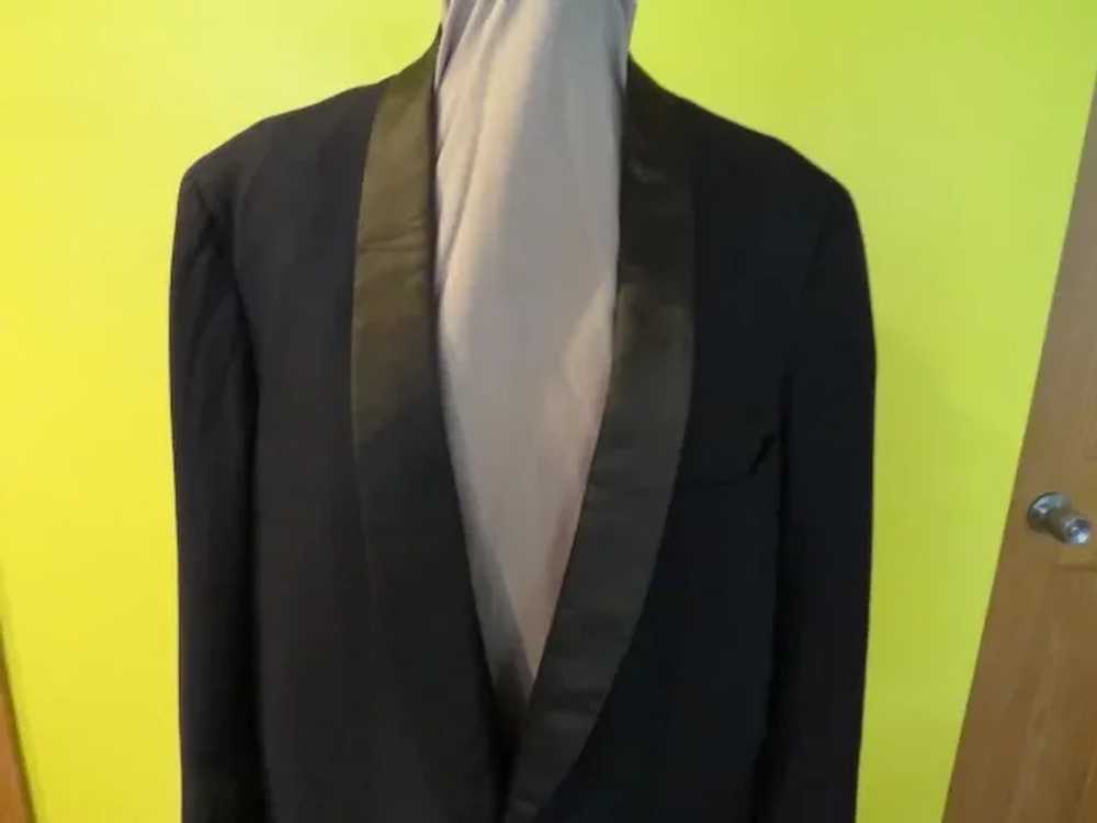 Skinny Satin Lapel Tux Jacket - image 2