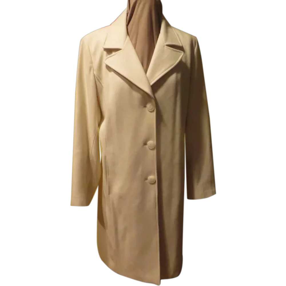 Boldly Buttoned Winter White Coat - image 1