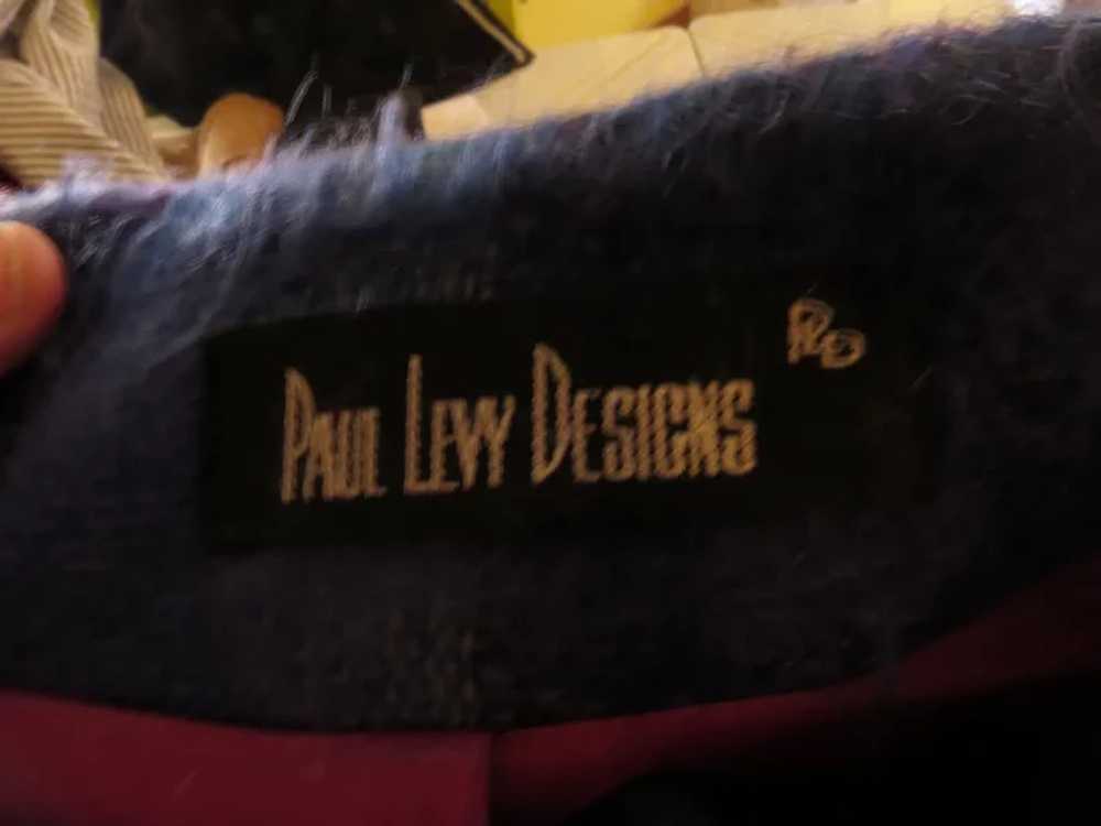 Paul Levy Designs Blue Plaid Mohair Coat with Sca… - image 7